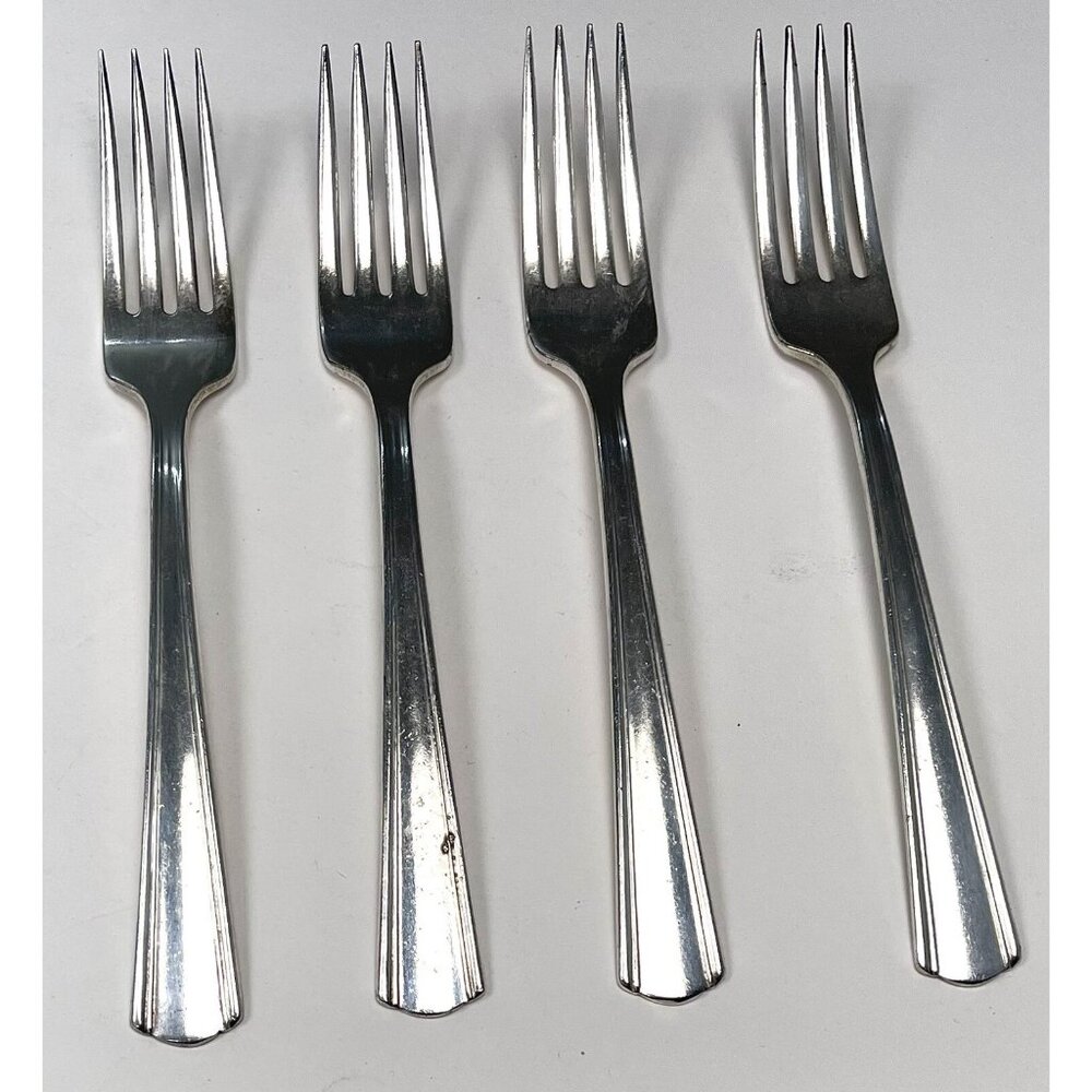 VTG 1940s Lot 4 Victor & Co International Silver Silverplate INS233 Dinner Forks